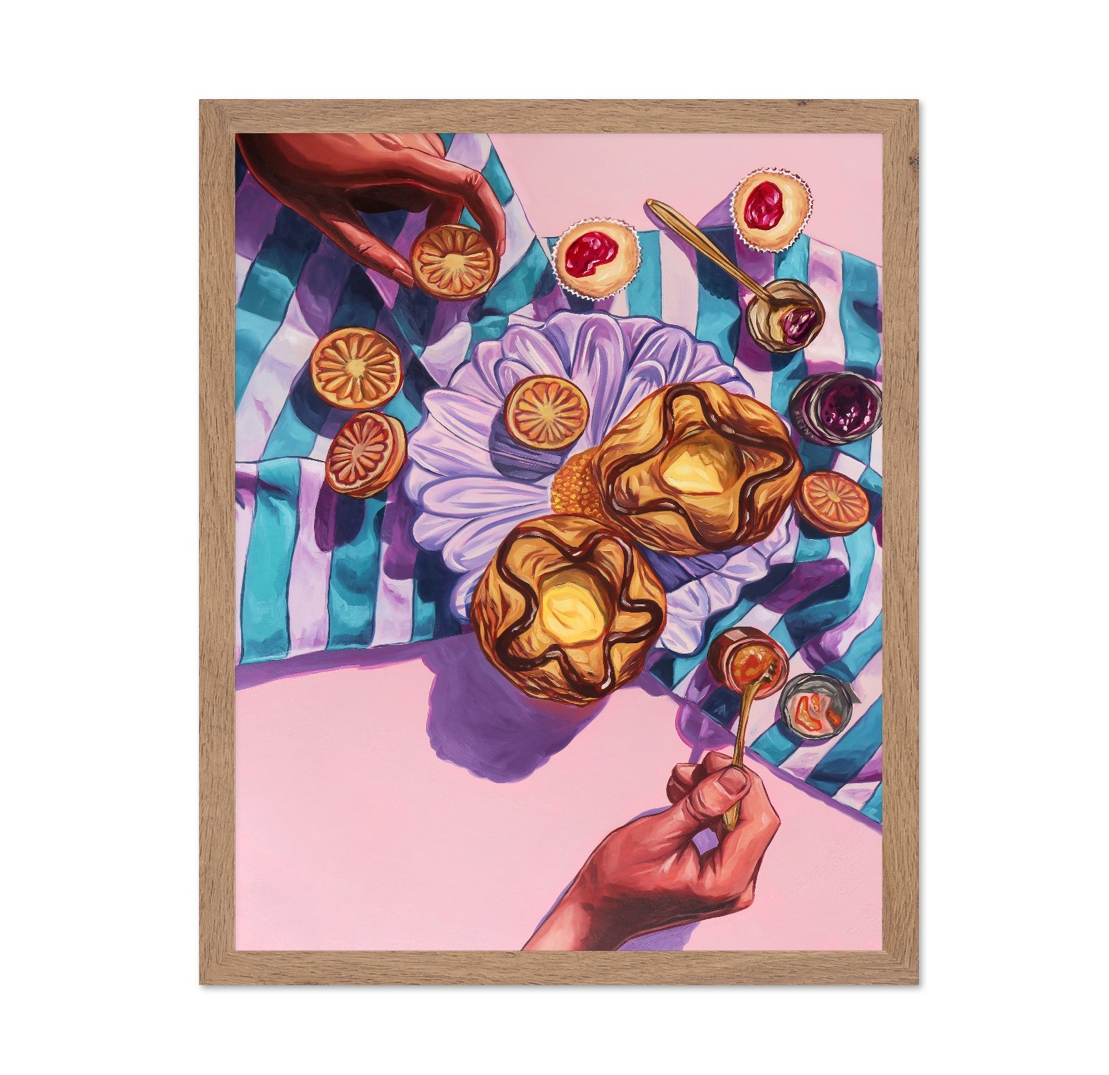 Jam Pastries and Hands Still Life