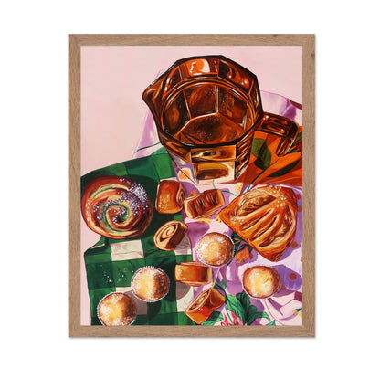 Coffee Pot and Pastry Still Life