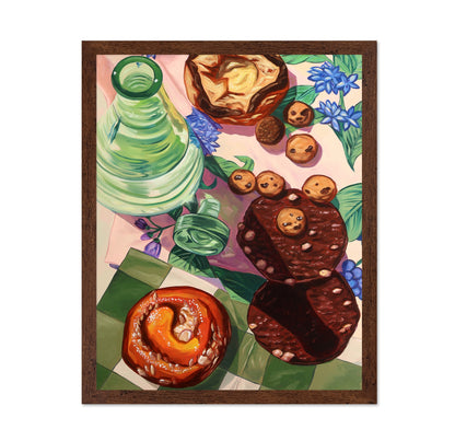 Pastry and Green Bottle Still Life
