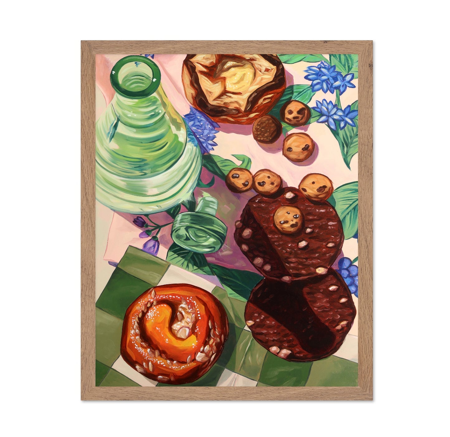 Pastry and Green Bottle Still Life