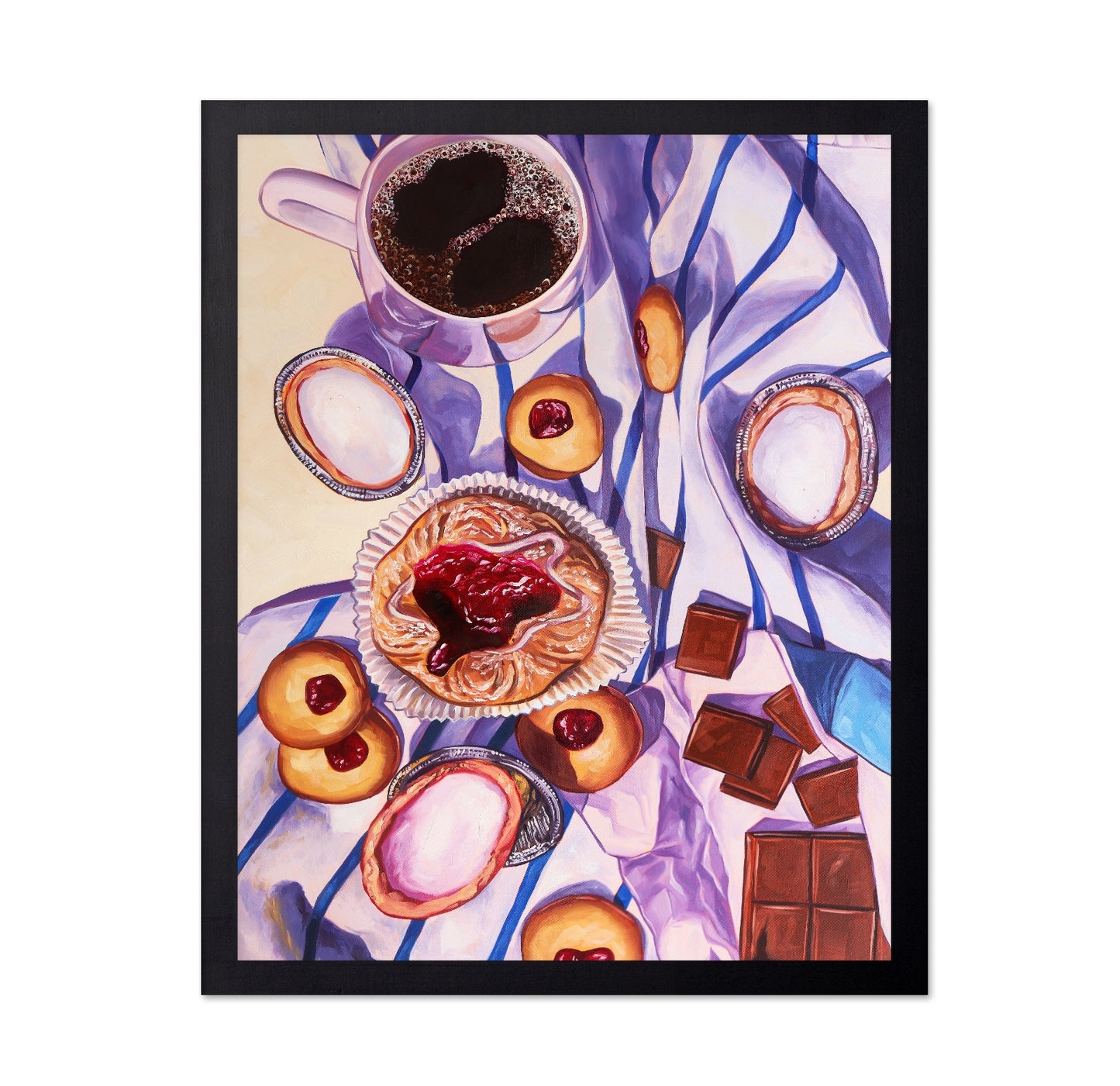 Coffee and Jam Pastry Still Life