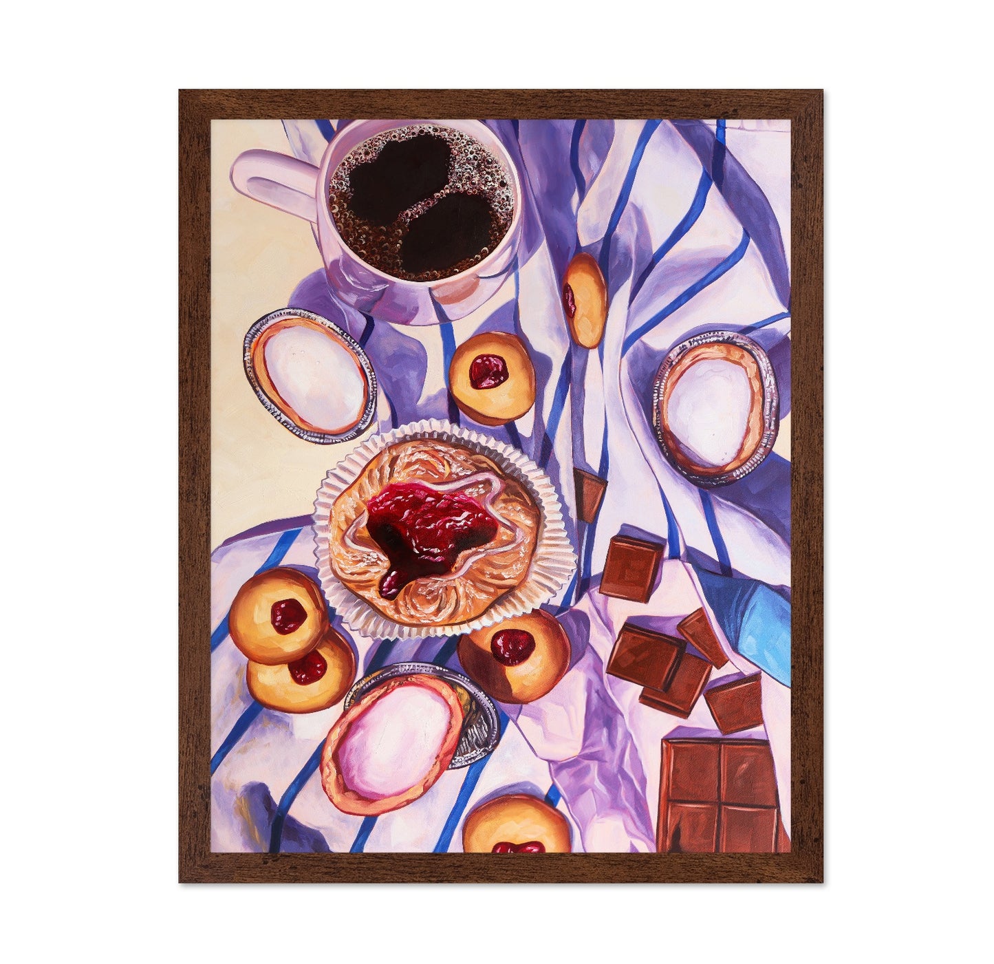 Coffee and Jam Pastry Still Life