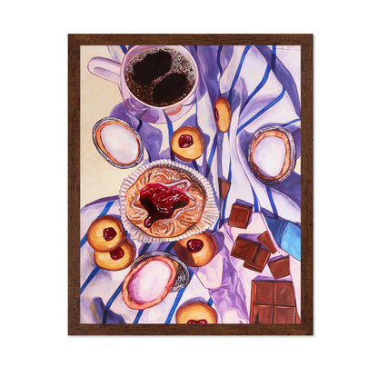 Coffee and Jam Pastry Still Life
