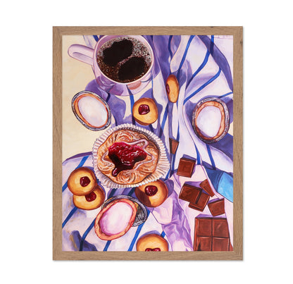 Coffee and Jam Pastry Still Life