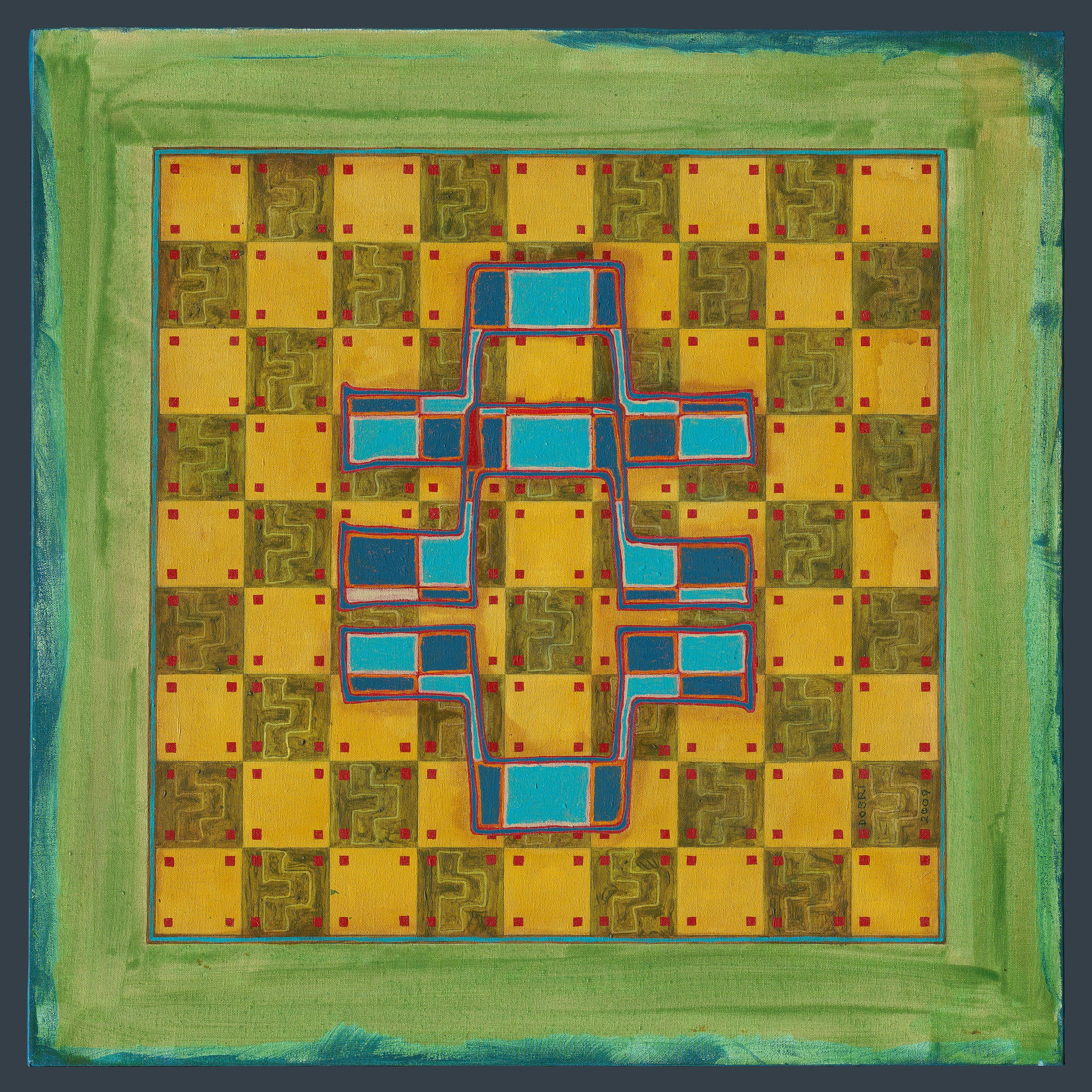 Geometric Cross Pattern