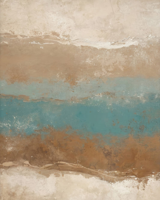 Turquoise Horizon Abstract