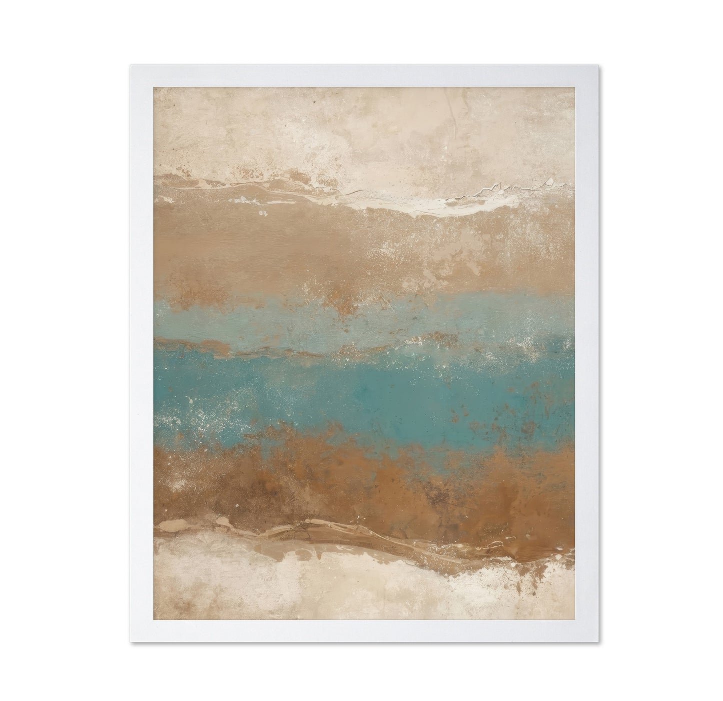 Turquoise Horizon Abstract