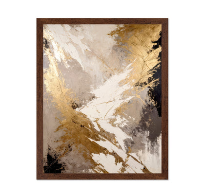 Golden Fracture Abstract