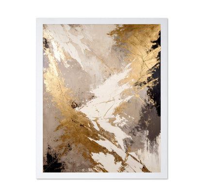 Golden Fracture Abstract