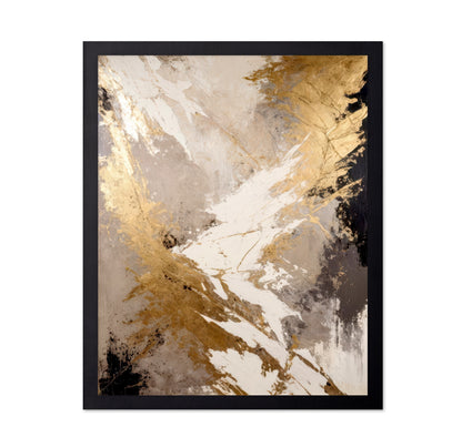 Golden Fracture Abstract