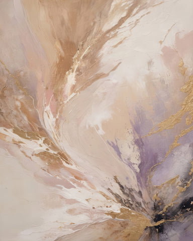 Blush Lavender Gold Abstract