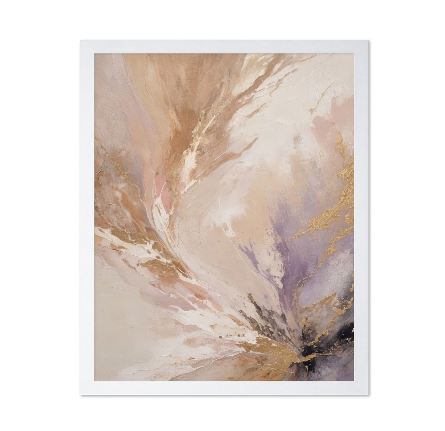 Blush Lavender Gold Abstract