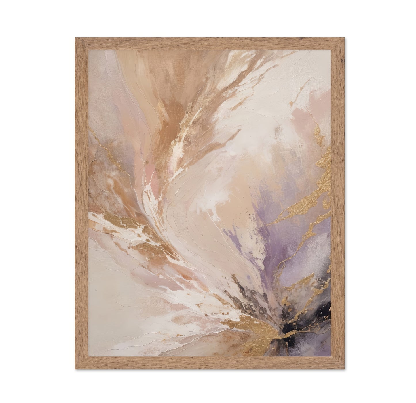 Blush Lavender Gold Abstract