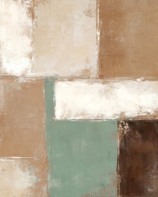 Earth Tone Block Abstract