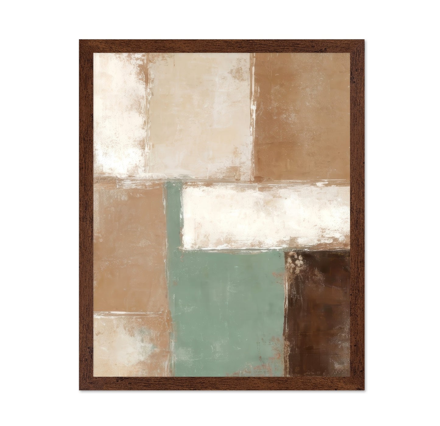 Earth Tone Block Abstract