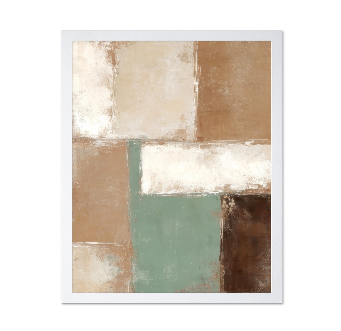 Earth Tone Block Abstract