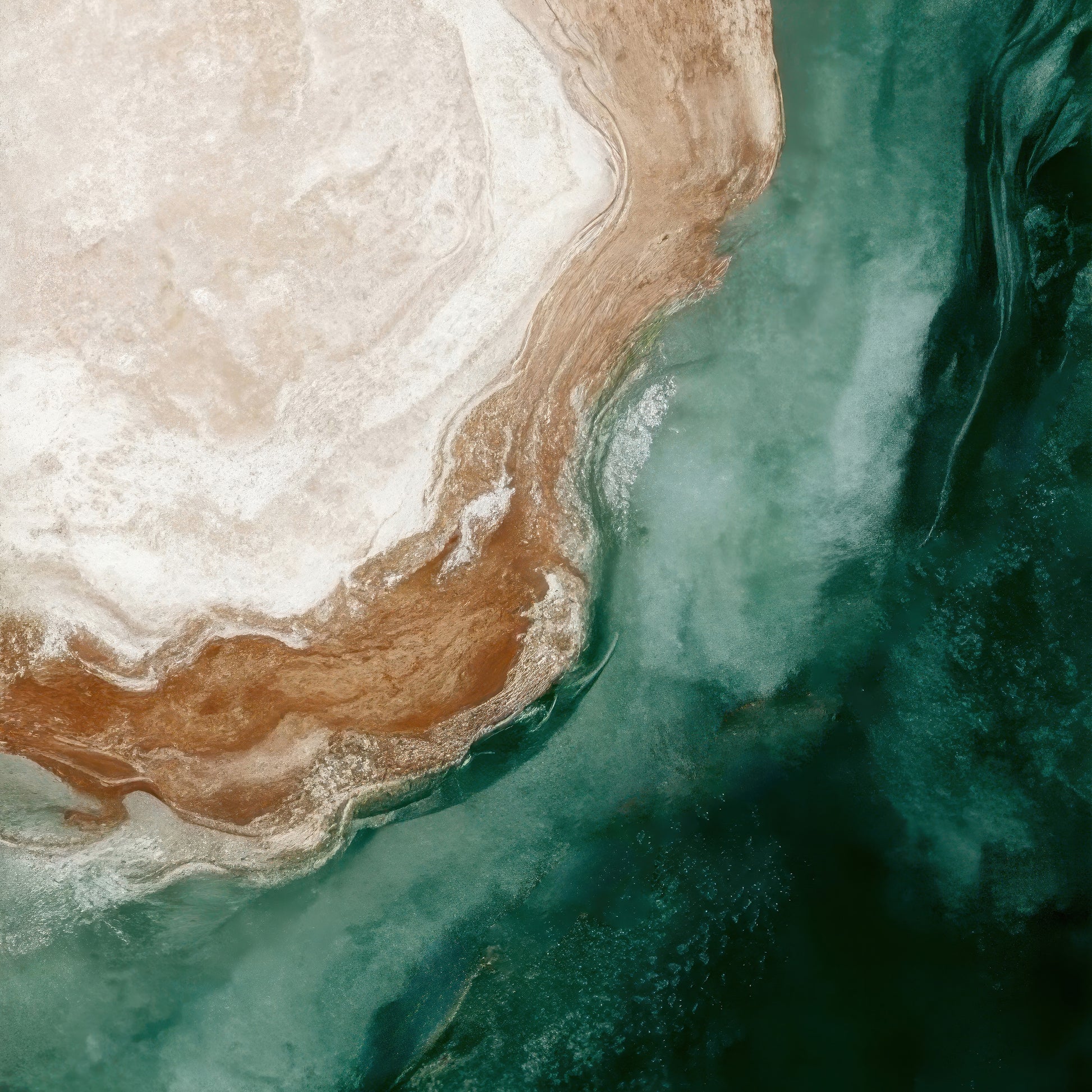 Emerald Shoreline Abstract