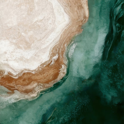 Emerald Shoreline Abstract