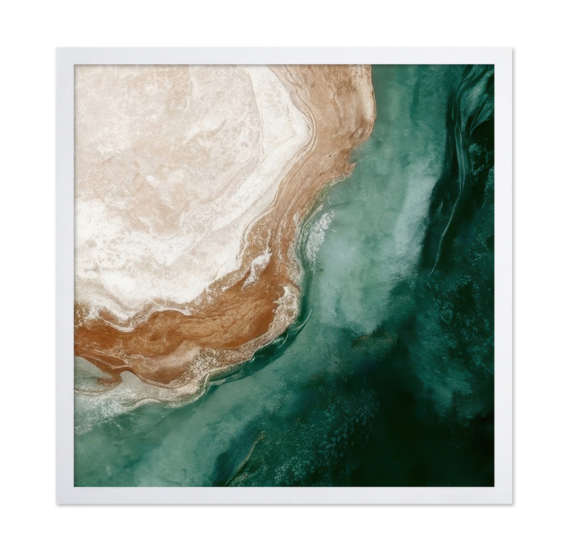 Emerald Shoreline Abstract