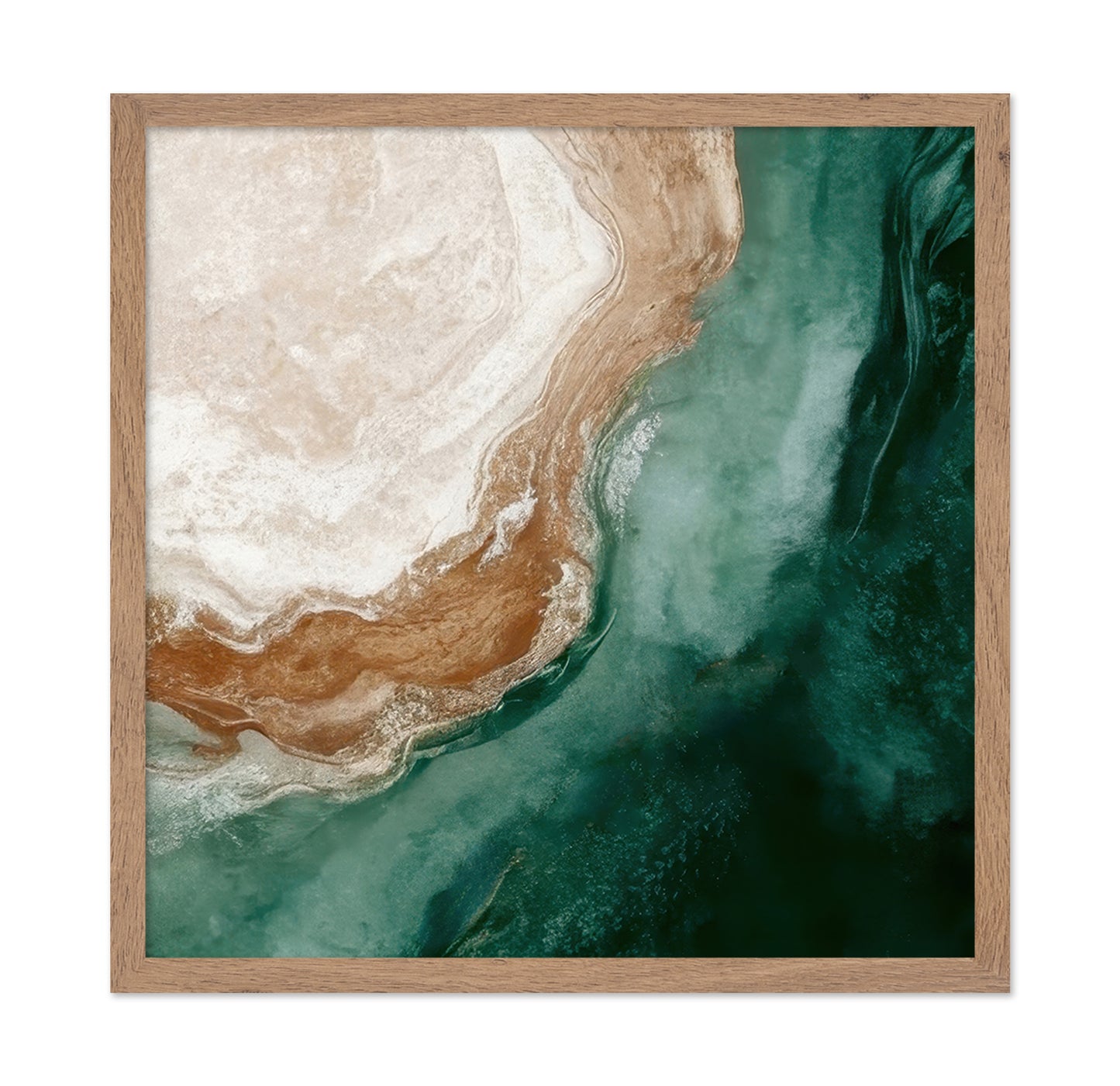 Emerald Shoreline Abstract