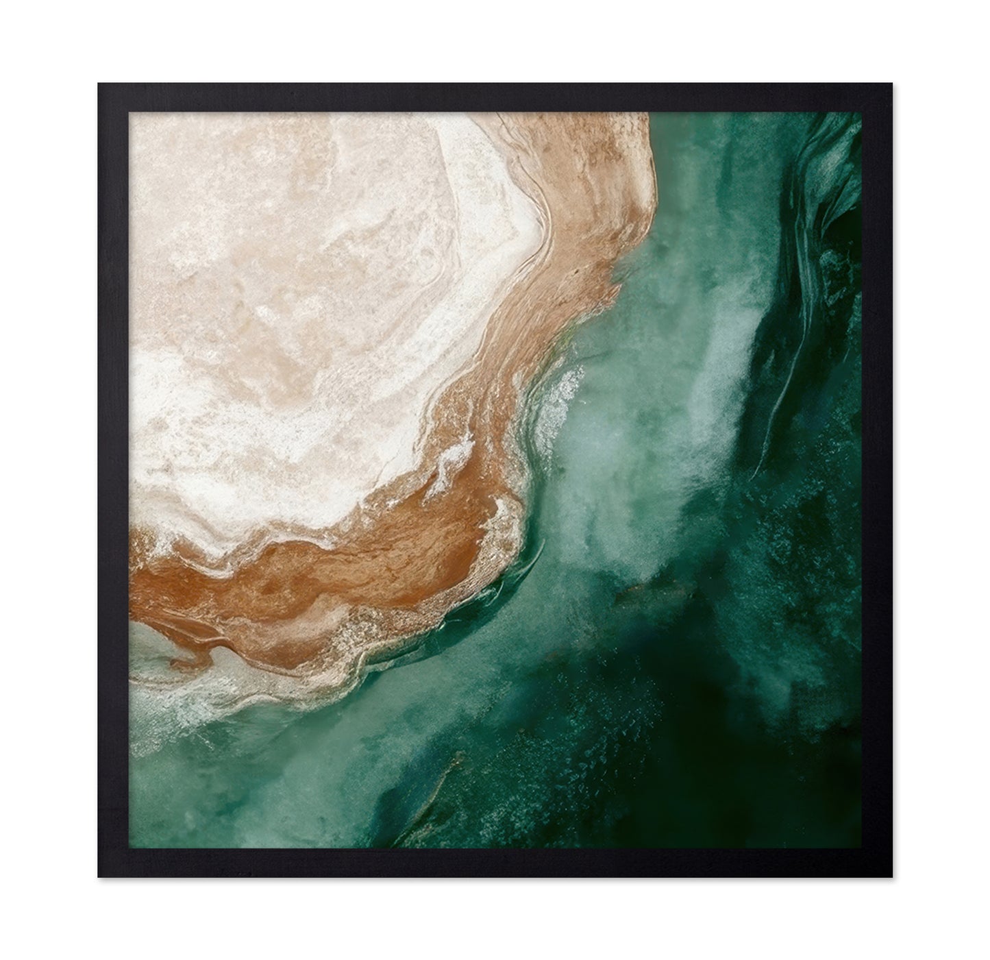 Emerald Shoreline Abstract