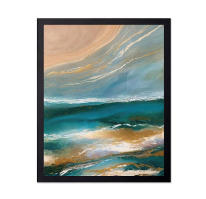 Coastal Gold Wave Abstract