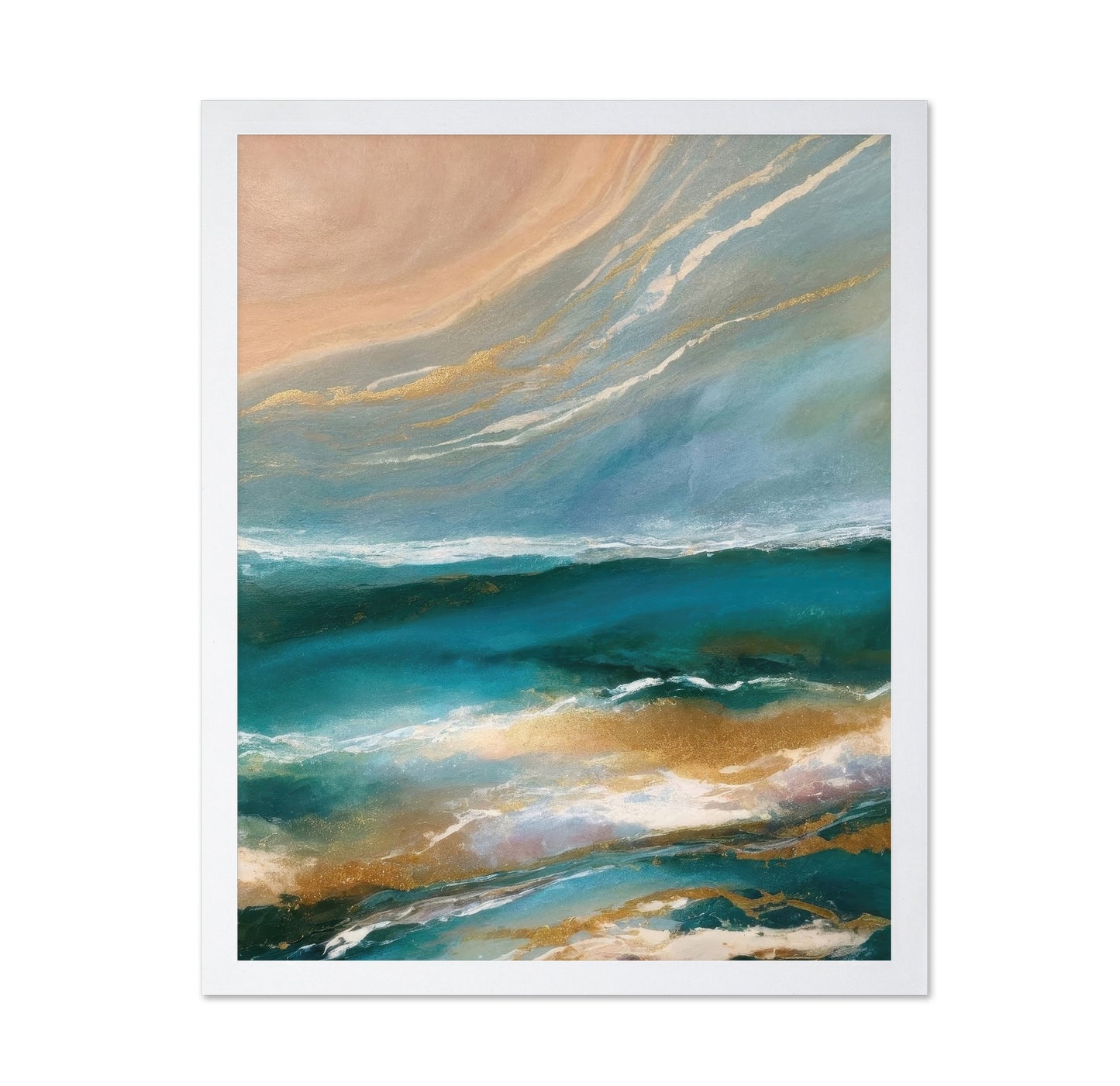 Coastal Gold Wave Abstract