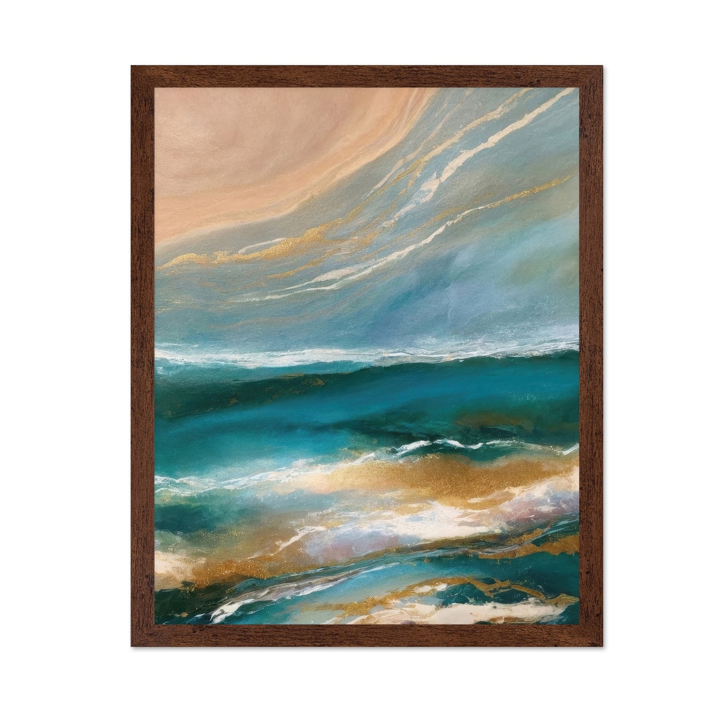 Coastal Gold Wave Abstract