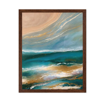 Coastal Gold Wave Abstract