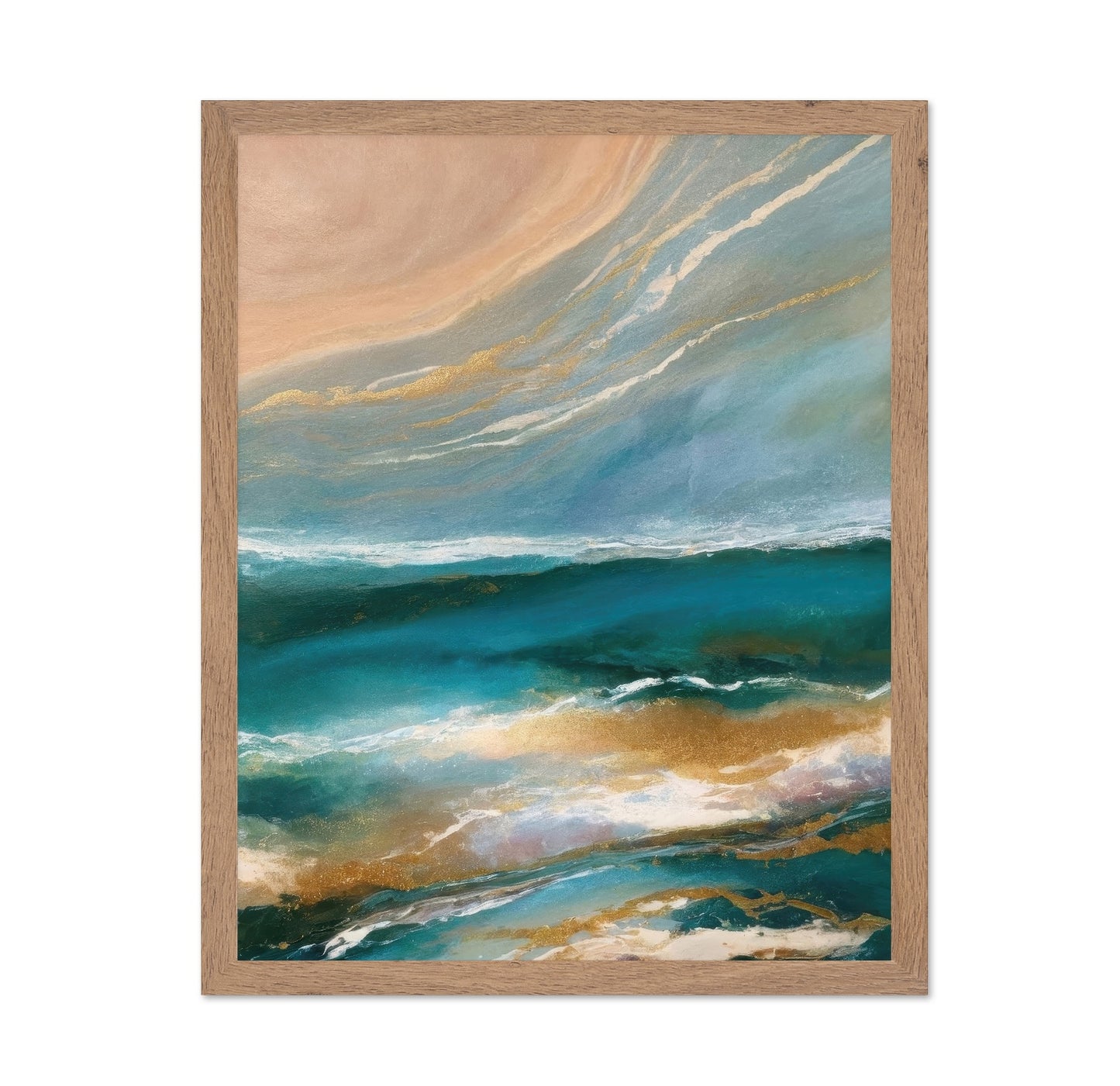 Coastal Gold Wave Abstract