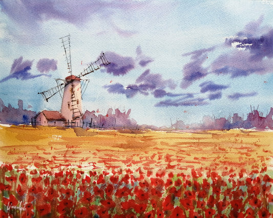 Poppy Field Windmill