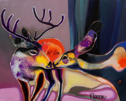 Abstract Deer Pair