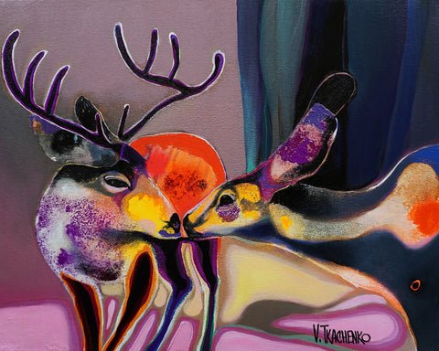 Abstract Deer Pair
