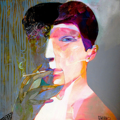 Abstract Smoking Portrait