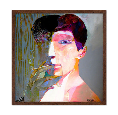 Abstract Smoking Portrait