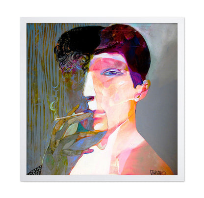 Abstract Smoking Portrait