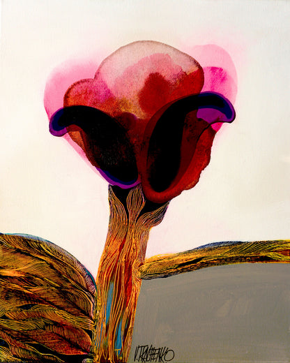 Abstract Red Bloom