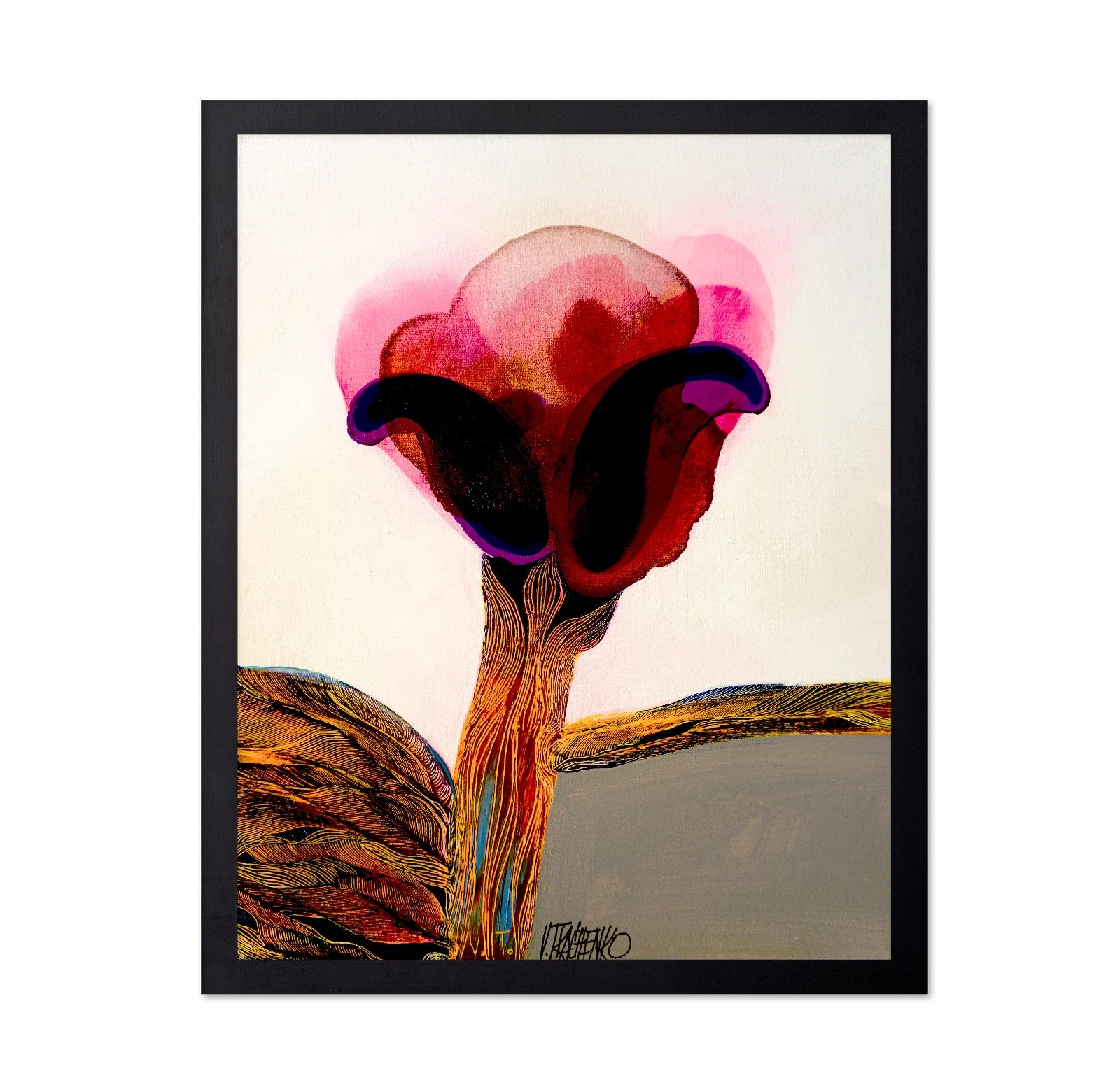 Abstract Red Bloom