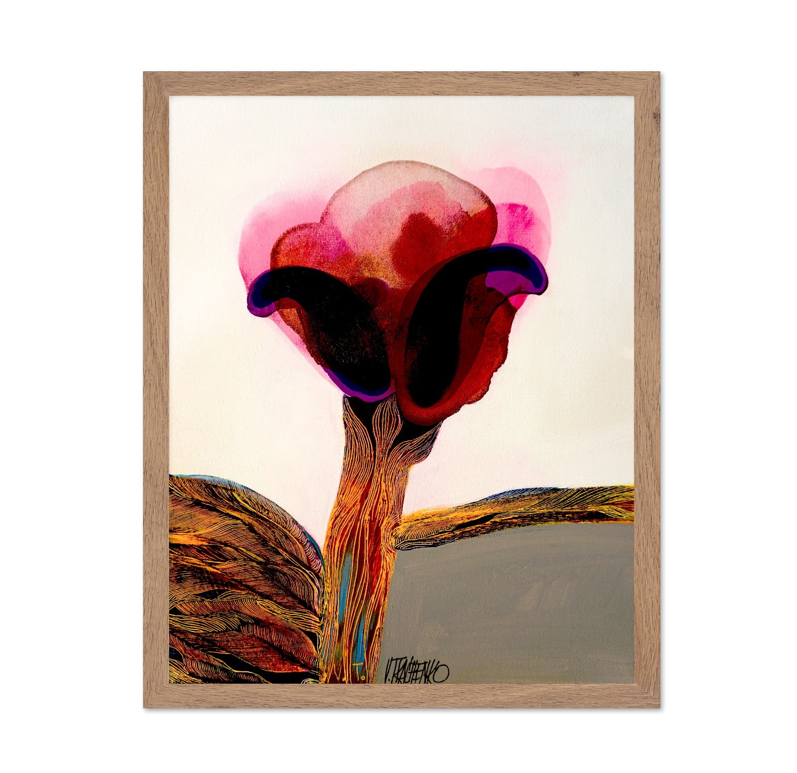 Abstract Red Bloom