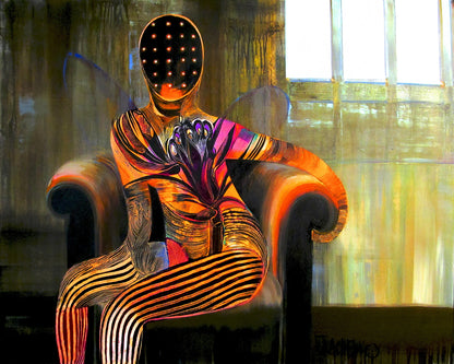 Surreal Seated Figure