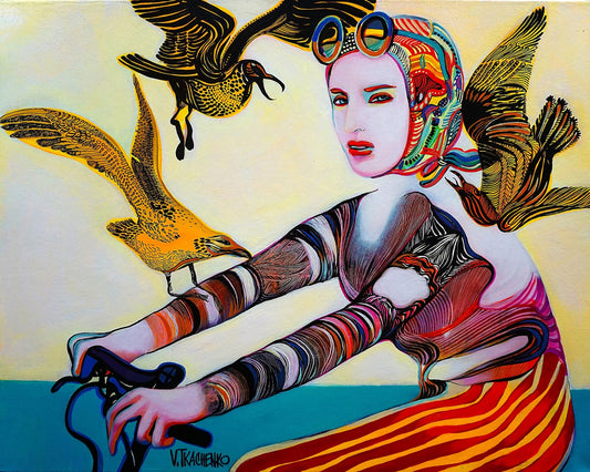 Surreal Woman Birds