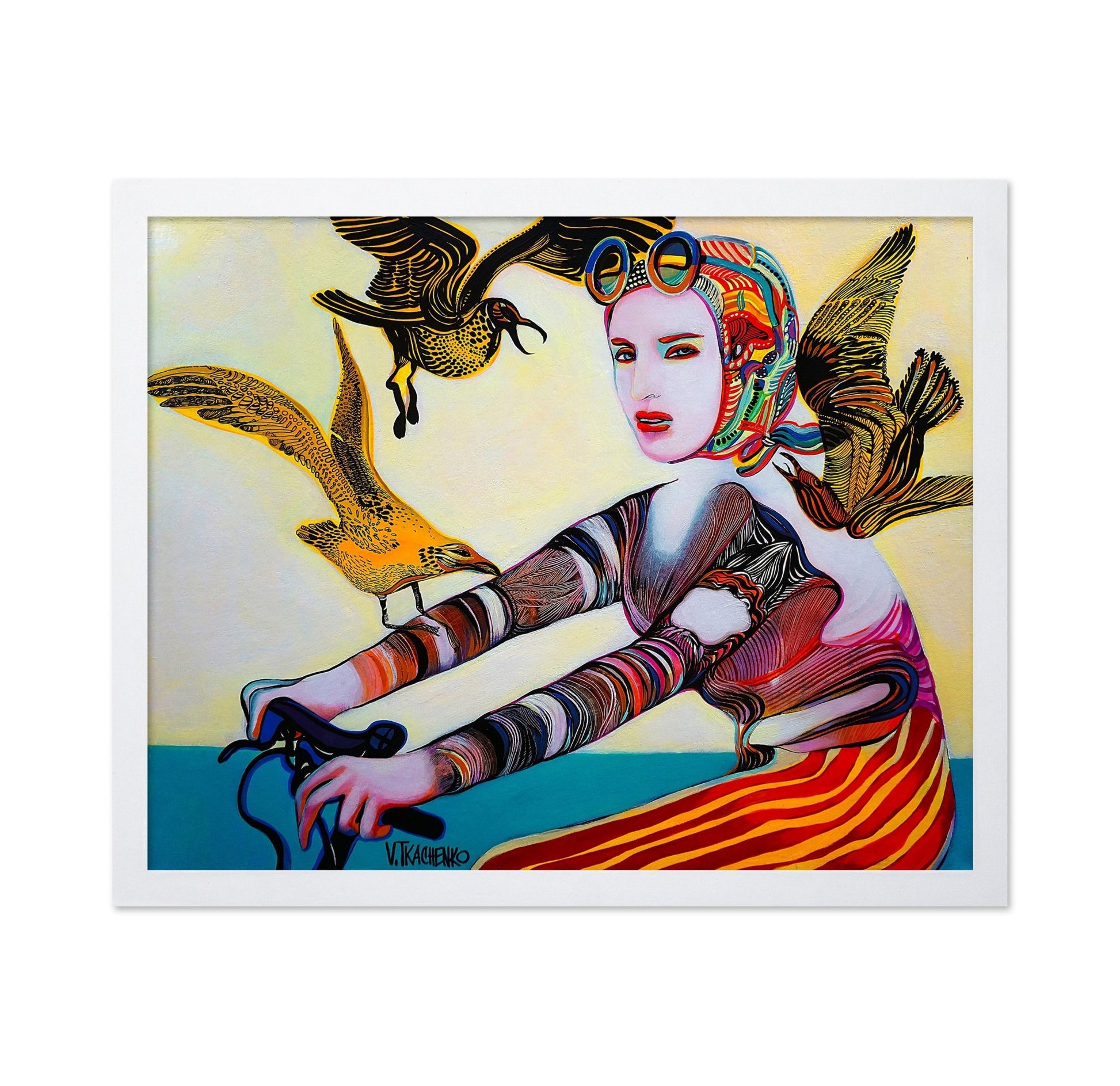 Surreal Woman Birds