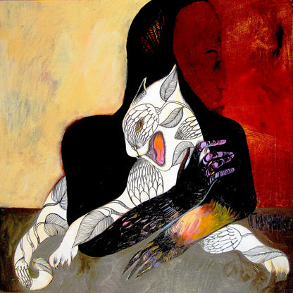 Woman With Owl Mask