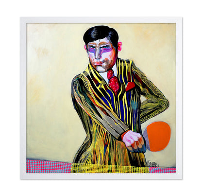 Man Playing Table Tennis