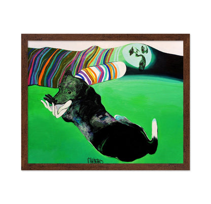 Dog With Abstract Figure