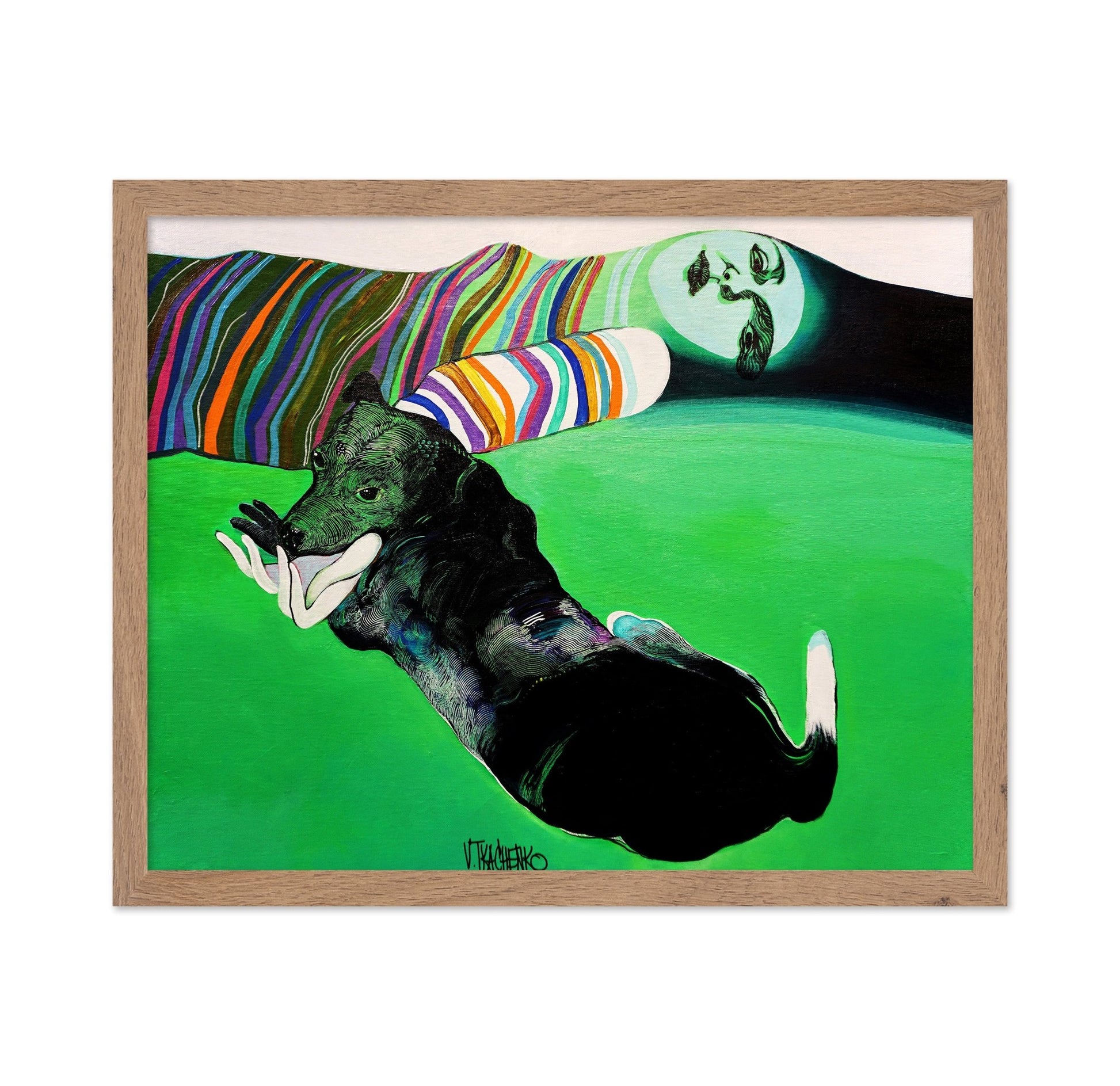 Dog With Abstract Figure
