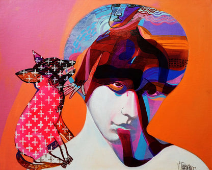 Abstract Face With Fox