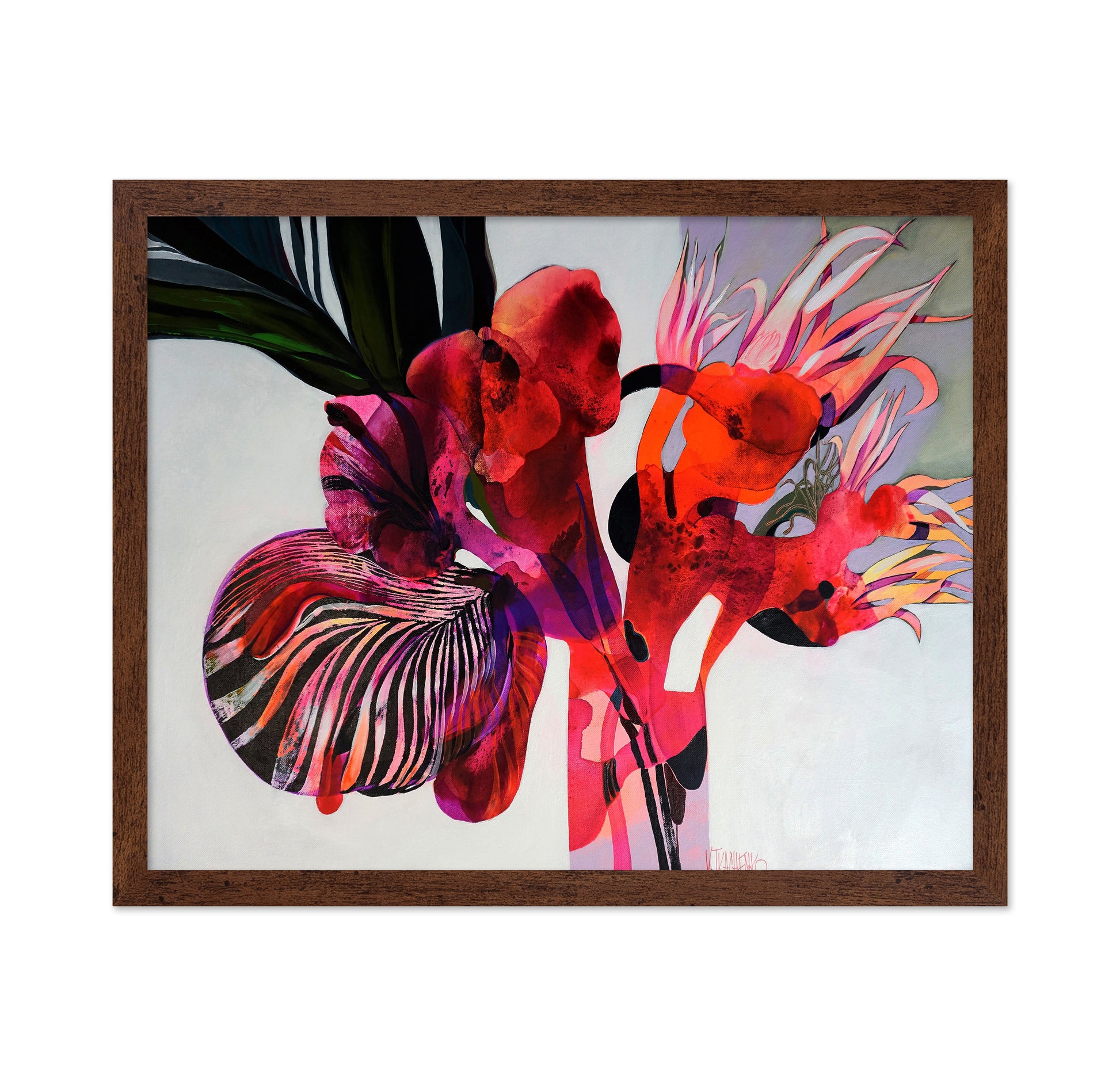 Crimson Bloom Abstract