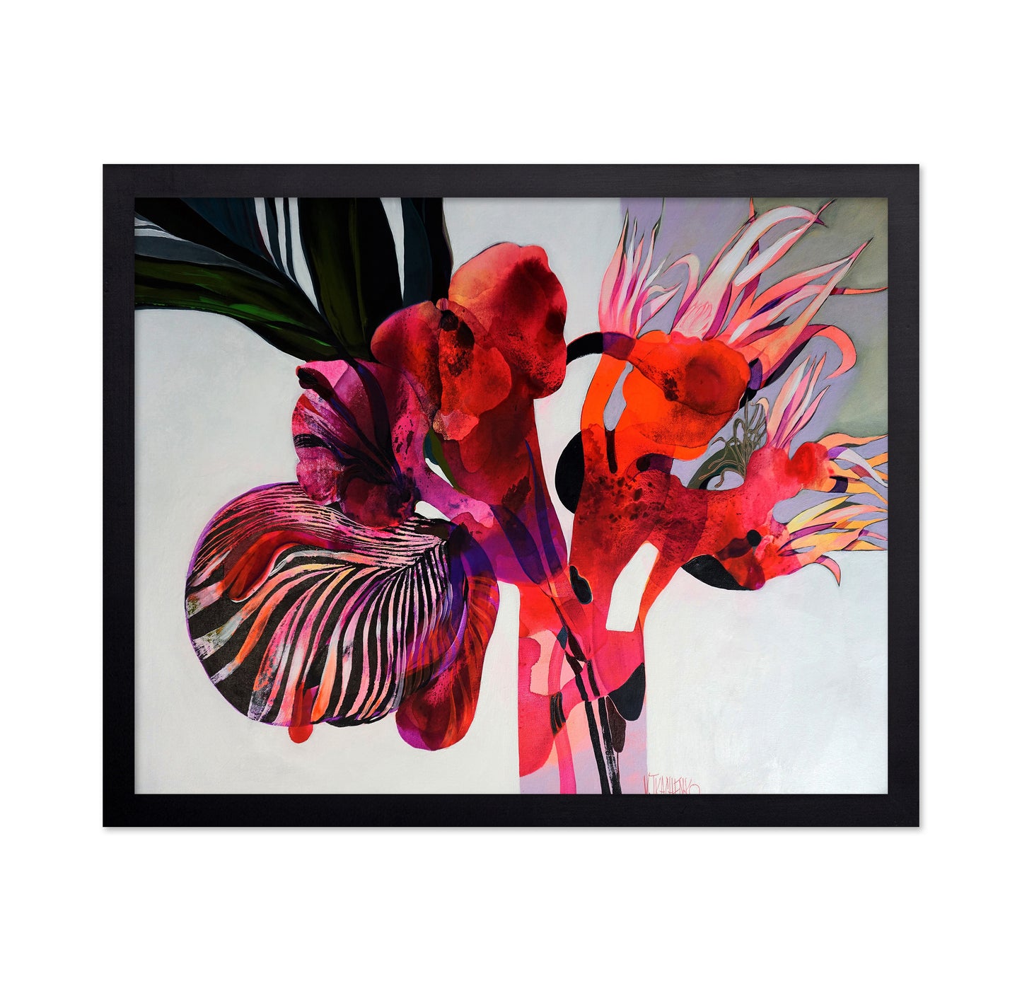 Crimson Bloom Abstract