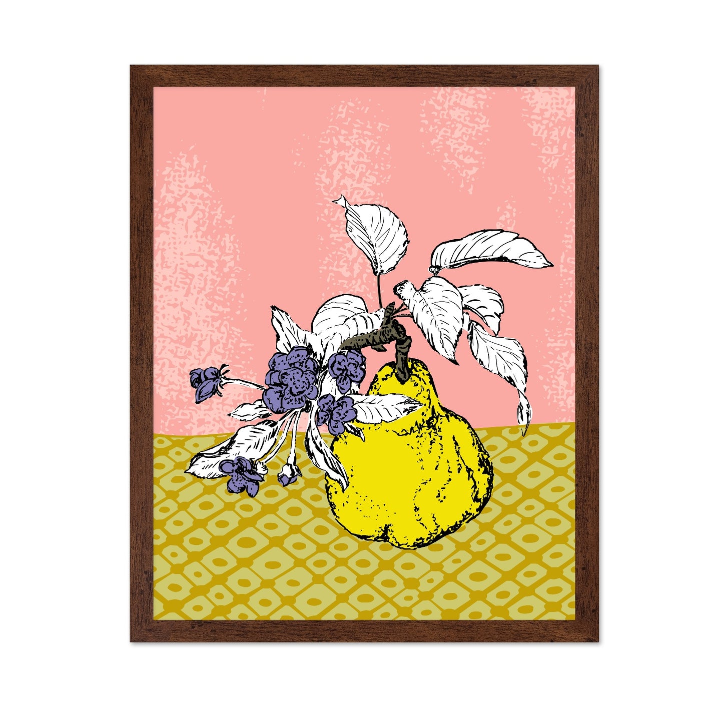 Pastel Pear Botanical Poster